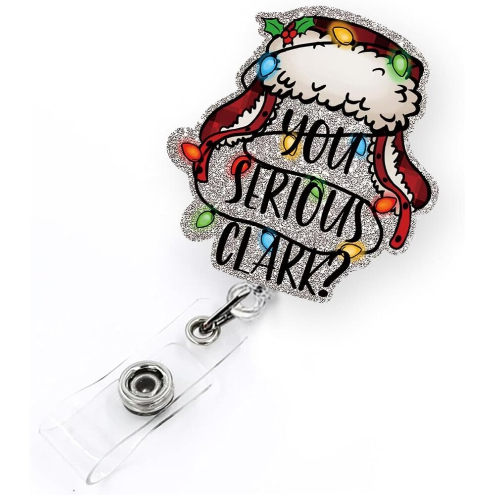 Funny Christmas Badge Reel Retractable for Nurse Nursing RN CNA Doctor Medical W